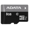 MicroSD  8GB  A-DATA  Class 10 Premier UHS-I (R/W 30/10 MB/s) без адаптера